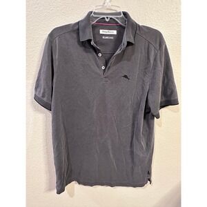 Tommy Bahama IslandZone Polo Shirt‎ Mens Size S/P Short Sleeve Gray